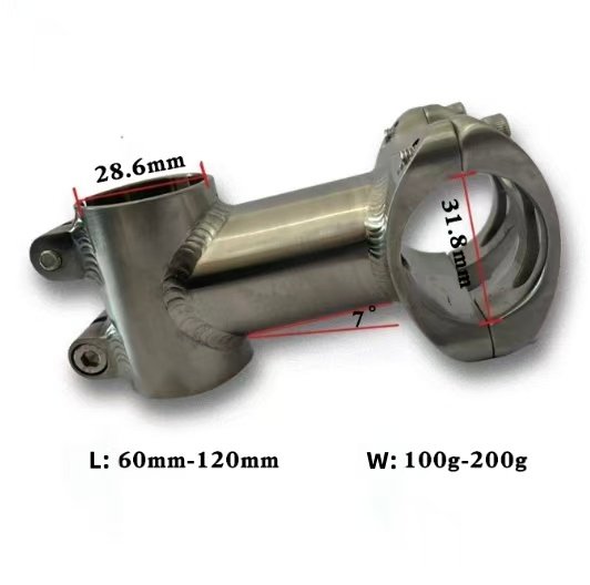 Titanium MTB & Road Stem – CNC Machined | 31.8mm | ±7° Rise - Image 3